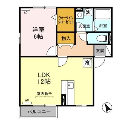リベール Ａ/Ｂ/Ｃ B201 間取り図