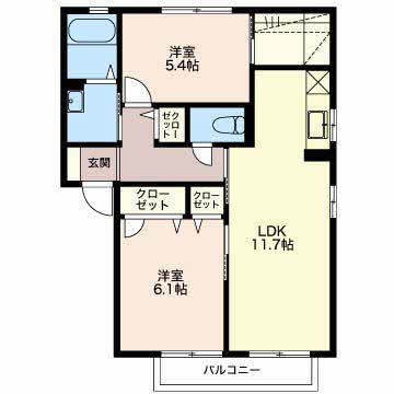 ディアコートブロード　A 202 間取り図