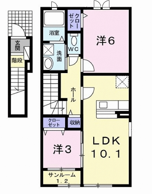 パッシオ 201 間取り図