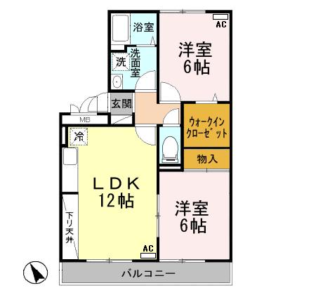 リビングタウン新潟　B 303 間取り図