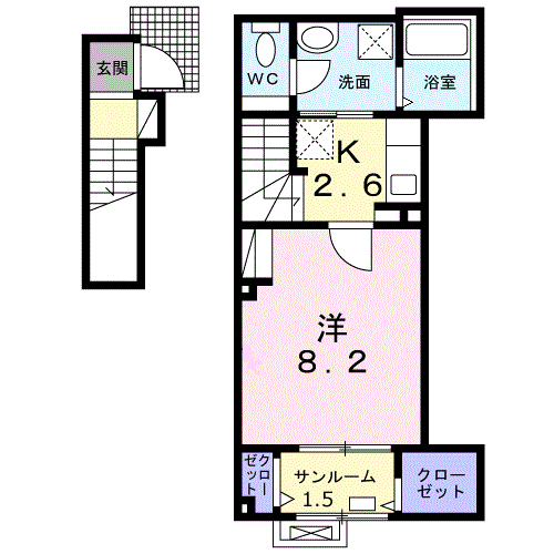 ラ・メゾンＳＨ 202 間取り図