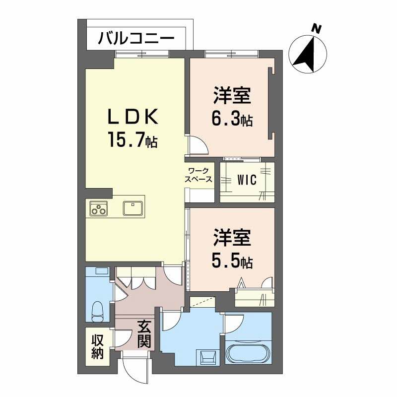 ＡＺＵＲ米山 303 間取り図