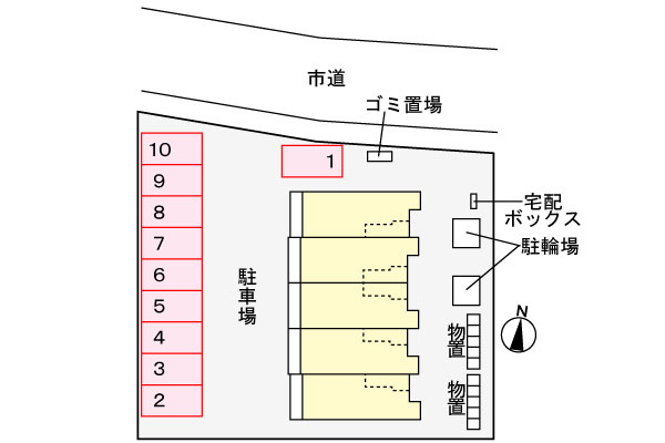 アビィロード 204 駐車場