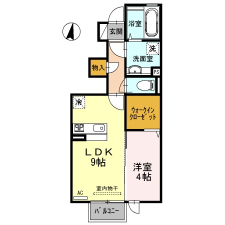 ドマーニ木田 102 間取り図