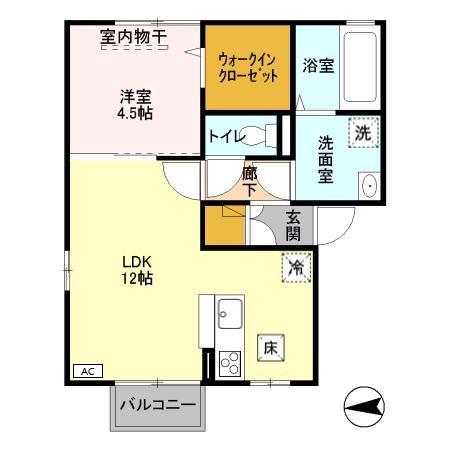 パインハウス Ⅱ 101 間取り図