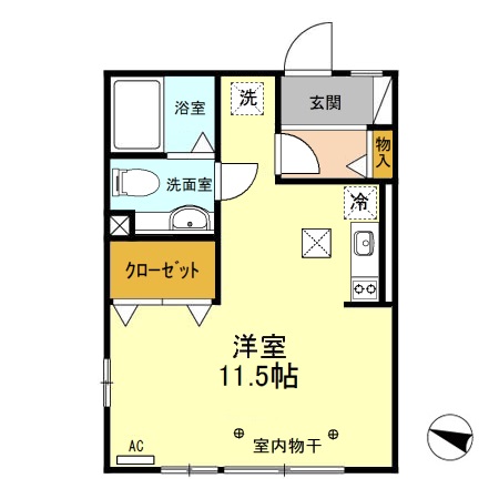 ＣＲＥＳＴ西小針台 103 間取り図