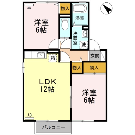 コンフォート２１ Ａ 202 間取り図