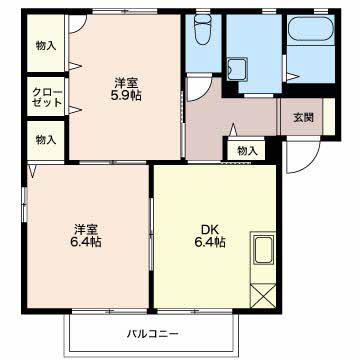 シャーメゾンランブル　C 101 間取り図
