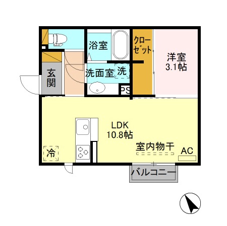 ロイヤルＤ 207 間取り図