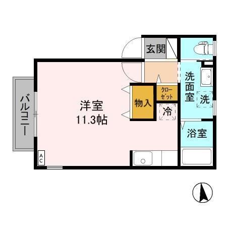 カルム＆フォセット　カルム 204 間取り図