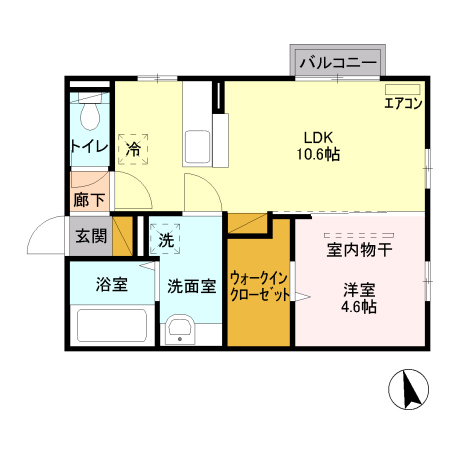 ＰＯＬＡＲ ＳＴＡＲ (ポーラスター) 201 間取り図
