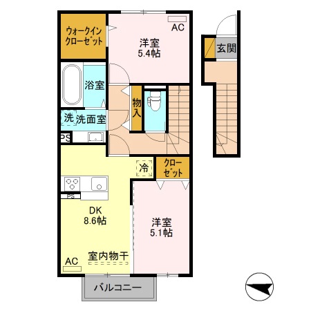 Ａｉｘ西新発田 203 間取り図