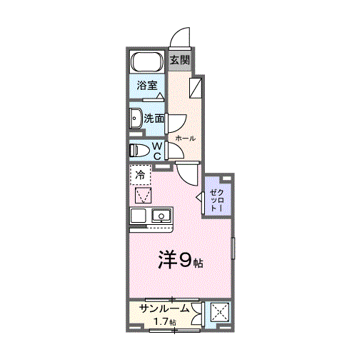 リュッカ・ル 101 間取り図