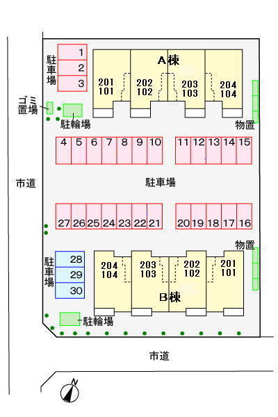 サンライズセブンＡ 204 駐車場
