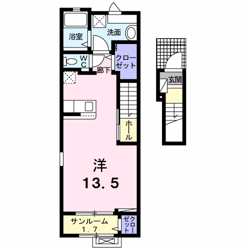 ファースト サンライズⅠ 205 間取り図