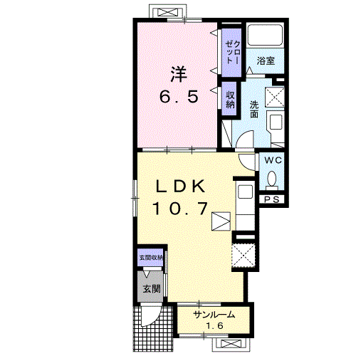 セイバリーⅢ Ｃ 101 間取り図