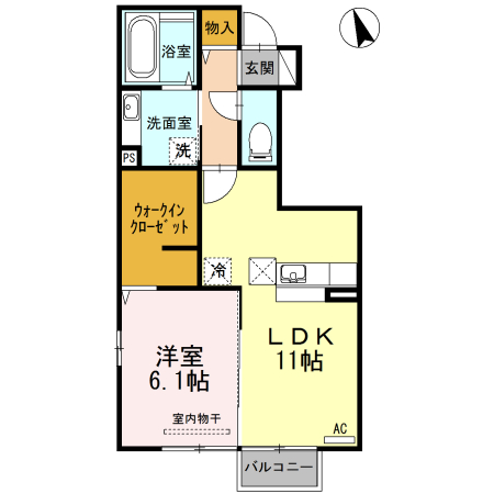珠蘭ハウス 105 間取り図