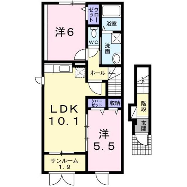 伊万里Ⅱ 201 間取り図