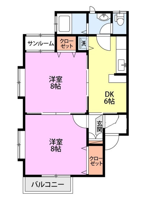 メゾン・ド・ソレイユ 101 間取り図