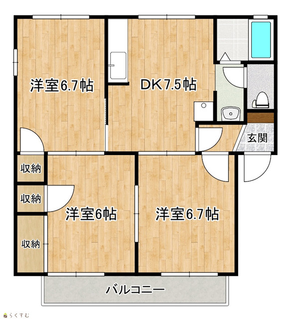 アルティームB 102 間取り図