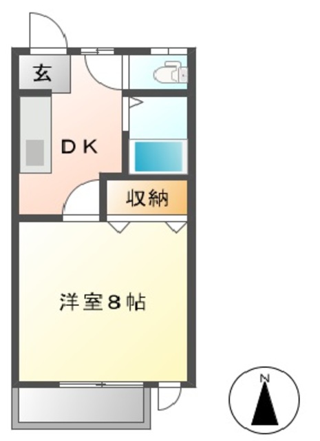 コーポ向陵 202 間取り図