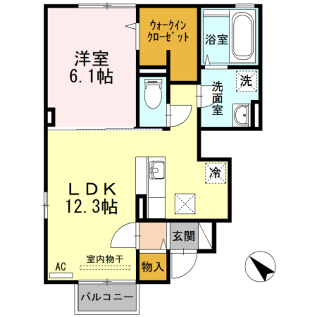こもれび　参番館 101 間取り図