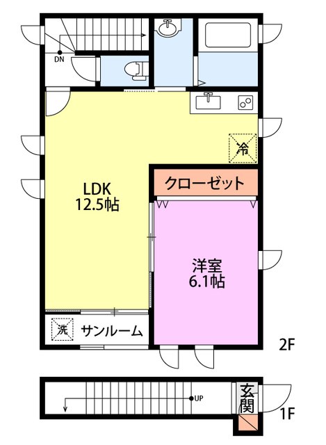 ル・シェリア 201 間取り図