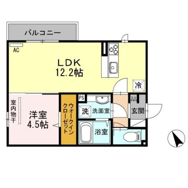 プリムヴェールＥＡＳＴ 205 間取り図
