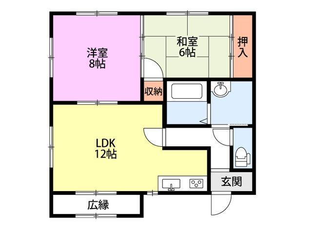 プラネットC棟 201 間取り図