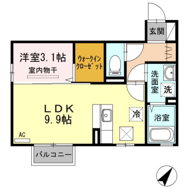 ネージュＳ　Ⅱ 103 間取り図