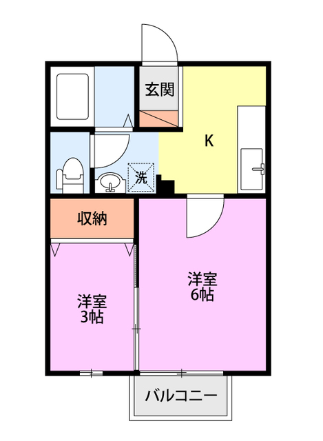 コーポサンシャイン 103 間取り図