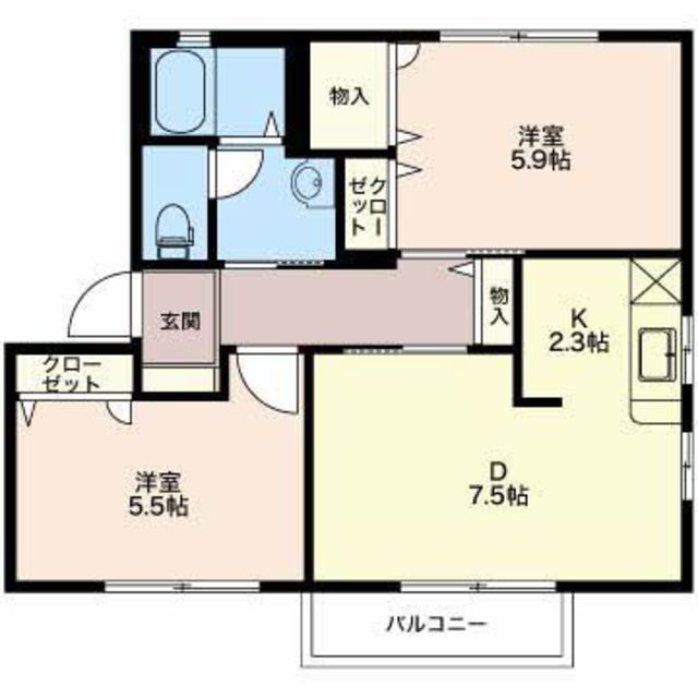 メディオ　A 201 間取り図