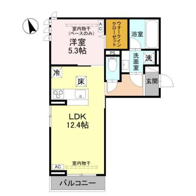 D-ROOM福住 A棟 103 間取り図