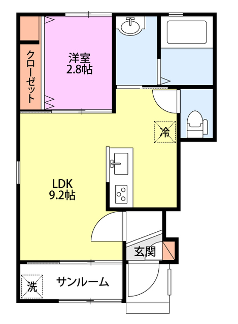 スモーレⅡＡ棟 101 間取り図