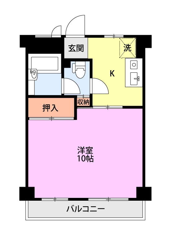 ヴィラ逢谷内 202 間取り図