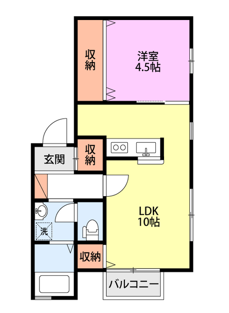 シエスタ 101 間取り図