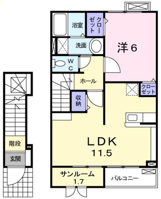 オービットＢ 201 間取り図