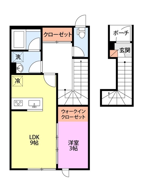 CIEL TERAO 2-C 間取り図
