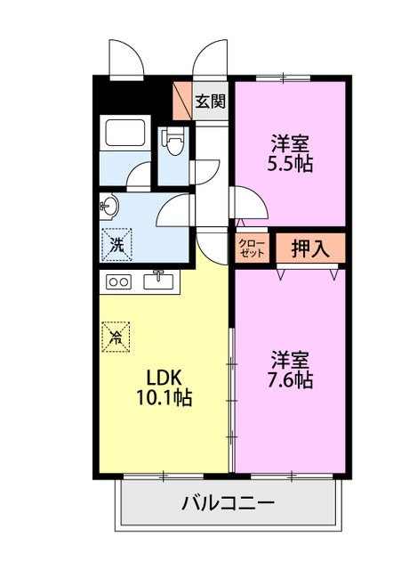 プランドール長峰 302 間取り図