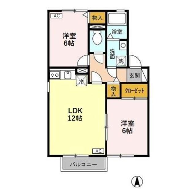 ヴューライラック 205 間取り図