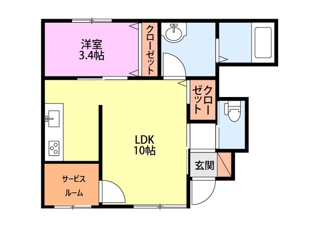 ペオーニア 101 間取り図