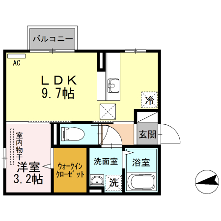 アルトプエンテ 107 間取り図