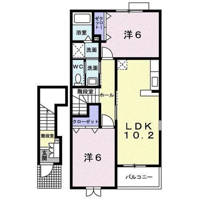 パークサイド　カレート　Ａ 204 間取り図