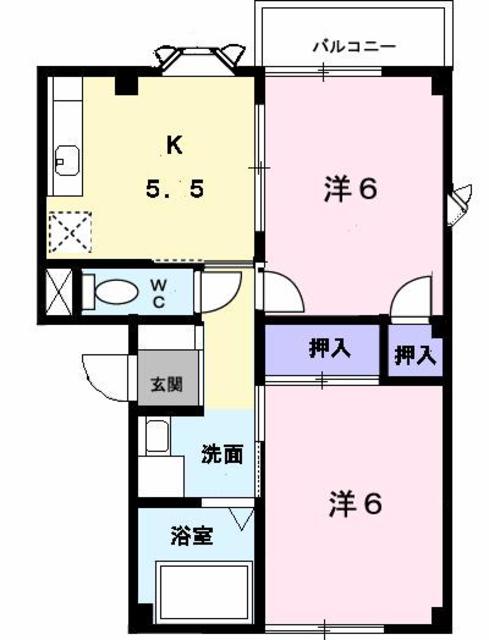 ブル－スカイ　２ 202 間取り図