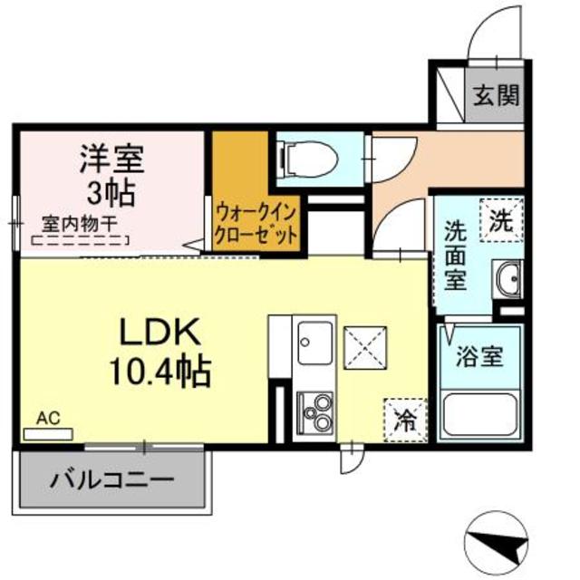ラ・フェリシテ 103 間取り図