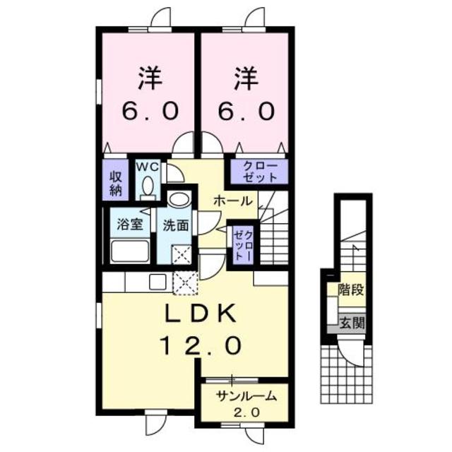 クレール 201 間取り図