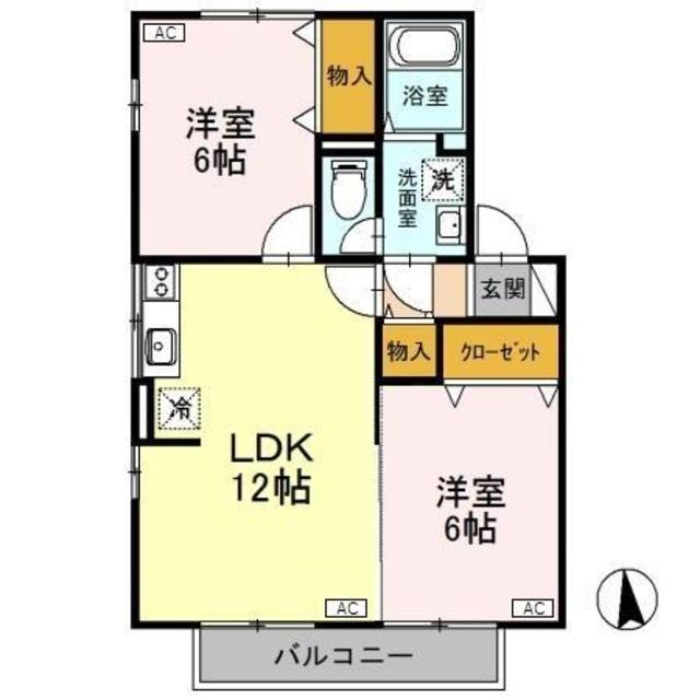 シャンド・フルール　Ａ 203 間取り図