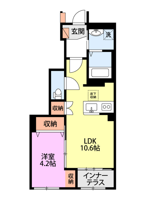 パレスコート　トーケン 106 間取り図