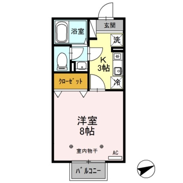 セジュール程島　Ⅰ 201 間取り図
