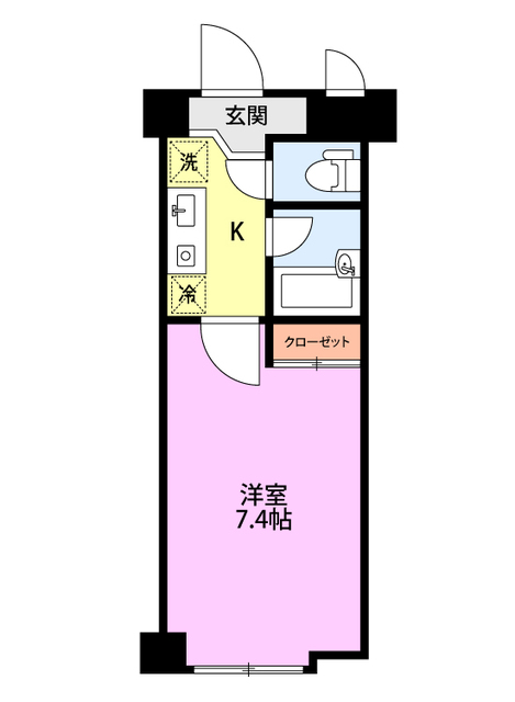 ワンノール米山B 104 間取り図